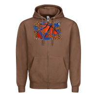 Chestnut basketball background Zipper Hoodie - texasbilliewilder