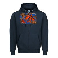 Navy basketball background Zipper Hoodie - texasbilliewilder