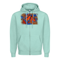 Seafoam basketball background Zipper Hoodie - texasbilliewilder
