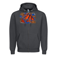 Smoke basketball background Zipper Hoodie - texasbilliewilder