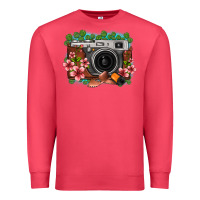 Cardinal floral lotus leaf film roll vintage camera Premium Sweatshirt - FaDigitalArtStudio