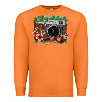 Carrot floral lotus leaf film roll vintage camera Premium Sweatshirt - FaDigitalArtStudio