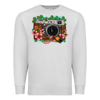 Dove Grey floral lotus leaf film roll vintage camera Premium Sweatshirt - FaDigitalArtStudio