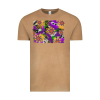 Mardi Gras Sunflower Cowhide Leopard And Glitter Background Vintage Tee | Teevron