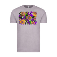 Vintage Zinc mardi gras sunflower cowhide leopard and glitter background Vintage Tee - Artiststas