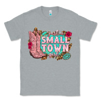 Heather Grey just a small town girl cowgirl boots Classic Tee - texasbilliewilder