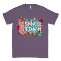 Lavender just a small town girl cowgirl boots Classic Tee - texasbilliewilder