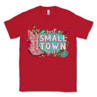 Red just a small town girl cowgirl boots Classic Tee - texasbilliewilder