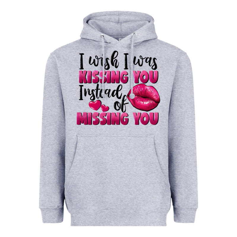 I Wish I Was Kissing You Instead Of Missing You Heavyweight Hoodie by FaDigitalArtStudio | Teevron