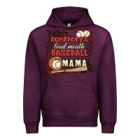 Mauve Wine somebody's loud mouth baseball mama Urban Hoodie - MaliasSmallBusiness