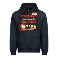 Navy somebody's loud mouth baseball mama Urban Hoodie - MaliasSmallBusiness