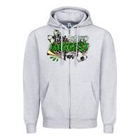 Heather Grey little sister biggest fan soccer Zipper Hoodie - Zillion Design Studio
