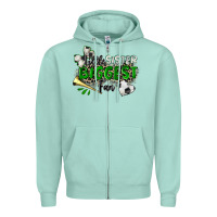 Seafoam little sister biggest fan soccer Zipper Hoodie - Zillion Design Studio
