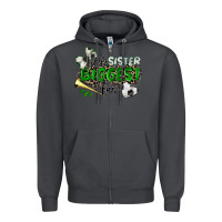 Smoke little sister biggest fan soccer Zipper Hoodie - Zillion Design Studio