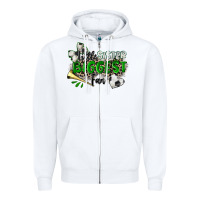 Little Sister Biggest Fan Soccer Zipper Hoodie | Teevron