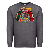 Charcoal Heather la mama mas chingona Premium Sweatshirt - RacoonDesign