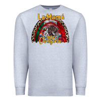 Heather Grey la mama mas chingona Premium Sweatshirt - RacoonDesign