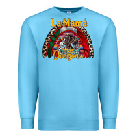 Ocean Blue la mama mas chingona Premium Sweatshirt - RacoonDesign