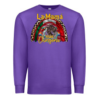 Purple la mama mas chingona Premium Sweatshirt - RacoonDesign