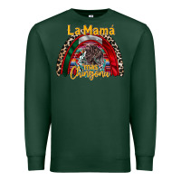 Sports Green la mama mas chingona Premium Sweatshirt - RacoonDesign
