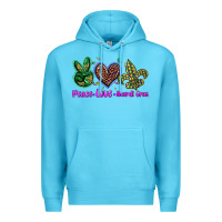 Ocean Blue peace love mardi gras Premium Hoodie - BarkalooDesign