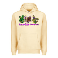 Pina Colada peace love mardi gras Premium Hoodie - BarkalooDesign