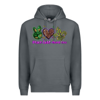 Rock peace love mardi gras Premium Hoodie - BarkalooDesign