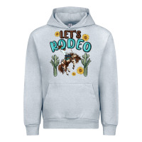 Heather Grey let's rodeo Urban Hoodie - MaliasSmallBusiness