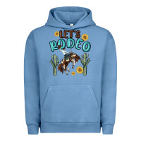 Pigment Pebble Blue let's rodeo Urban Hoodie - MaliasSmallBusiness