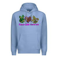 Colony Blue peace love mardi gras Premium Hoodie - BarkalooDesign