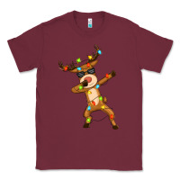 Burgundy dabbing deer Classic Tee - Zillion Design Studio