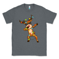 Charcoal Heather dabbing deer Classic Tee - Zillion Design Studio