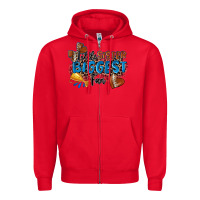 Red little sister biggest fan football Zipper Hoodie - Zillion Design Studio