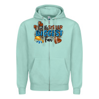 Seafoam little sister biggest fan football Zipper Hoodie - Zillion Design Studio