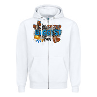 Little Sister Biggest Fan Football Zipper Hoodie | Teevron