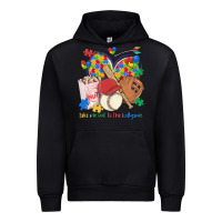 Black take me out to the ballgame  autism baseball Urban Hoodie - MaliasSmallBusiness