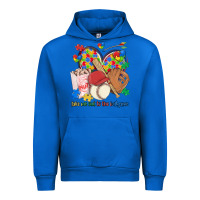 Cobalt take me out to the ballgame  autism baseball Urban Hoodie - MaliasSmallBusiness