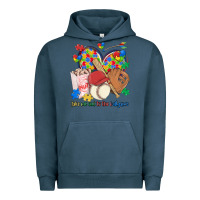 Pigment Midnight Navy take me out to the ballgame  autism baseball Urban Hoodie - MaliasSmallBusiness