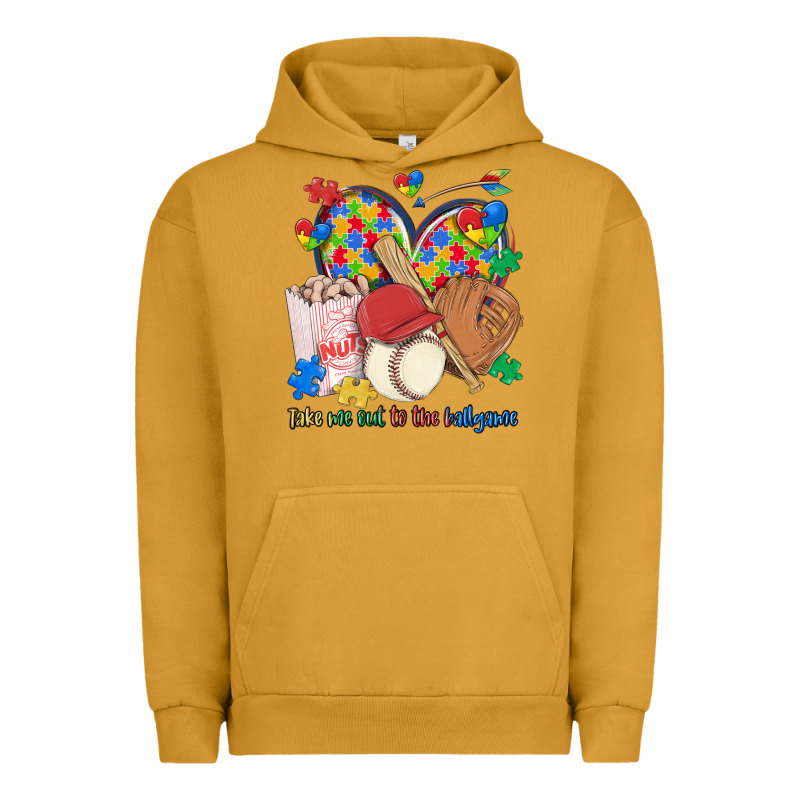 Take Me Out To The Ballgame  Autism Baseball Urban Hoodie by MaliasSmallBusiness | Teevron