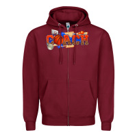 Burgundy basketball coach Zipper Hoodie - texasbilliewilder