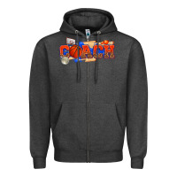 Charcoal Heather basketball coach Zipper Hoodie - texasbilliewilder
