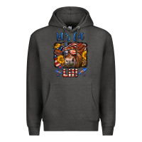 Charcoal Heather let's get lit 4th of july cow Premium Hoodie - LillyAllenDesigns