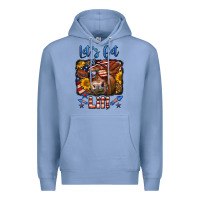 Colony Blue let's get lit 4th of july cow Premium Hoodie - LillyAllenDesigns