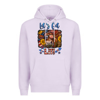 Lilac let's get lit 4th of july cow Premium Hoodie - LillyAllenDesigns