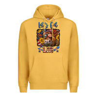 Mustard let's get lit 4th of july cow Premium Hoodie - LillyAllenDesigns