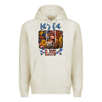 Oatmeal Heather let's get lit 4th of july cow Premium Hoodie - LillyAllenDesigns