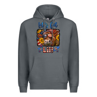 Rock let's get lit 4th of july cow Premium Hoodie - LillyAllenDesigns
