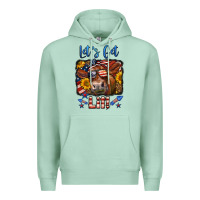 Seafoam let's get lit 4th of july cow Premium Hoodie - LillyAllenDesigns