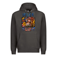 Smoke let's get lit 4th of july cow Premium Hoodie - LillyAllenDesigns