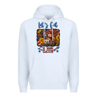 White let's get lit 4th of july cow Premium Hoodie - LillyAllenDesigns